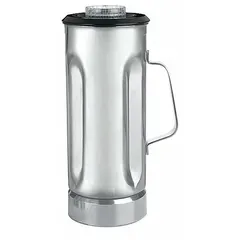 This blender container assembly includes a 64 oz stainless steel container, lid, and blade. It is compatible with WARING COMMERCIAL model SEB146. Suitable for blending ingredients in commercial kitchens, bars, and foodservice operations.