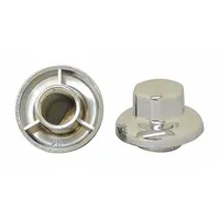 Chrome-plated ABS lug nut cover with 20 mm hex size and 20 mm thread size. Designed for metric applications in fleet and vehicle maintenance to protect lug nuts from dirt and corrosion