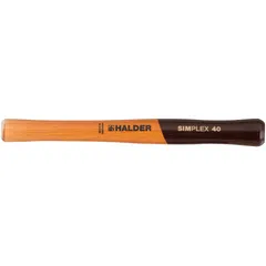 Replacement handle for HALDER SIMPLEX hammers. Designed to replace worn or broken handles on existing tools. Suitable for industrial assembly, metalworking, and maintenance tasks requiring a secure grip for striking.