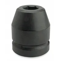 This 1-inch drive impact socket has a 65 mm metric, 6-point configuration for use with impact wrenches on large fasteners. It features a black oxide finish and measures 3 1/2 inches in overall length