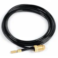 This TIG power cable is a 12 1/2 ft, 1-piece assembly with vinyl cable material. It provides the electrical connection between the welding power source and the torch for TIG welding processes. Suitable for use in fabrication, maintenance, and repair applications