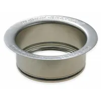 Silver mounting flange for securing and sealing a disposer to a sink basin. Overall height 1 1/2 in. Suitable for use in kitchen waste-disposal systems