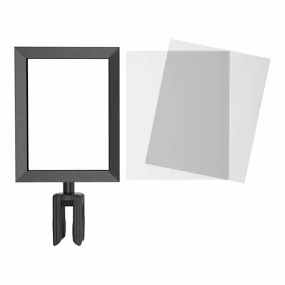 VISIONTRON FRK811SB-CSB Sign Frame Kit, Black Steel, 8-1/2 in Overall Width - Sign Frames for Post Tops