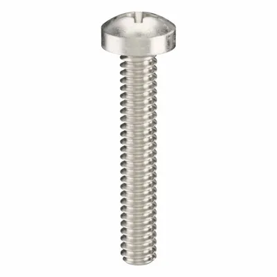 USA INDUSTRIALS Machine Screw: M3x0.50 Thread Size, 45 mm Lg, 18-8, Stainless Steel, Plain - Pan Head Machine Screws