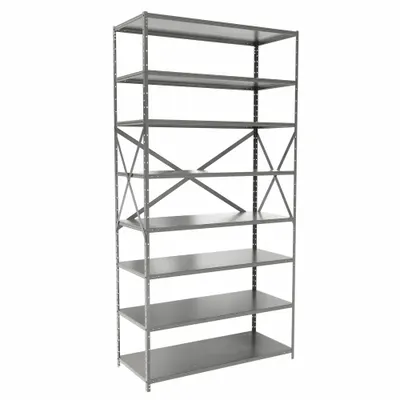 HALLOWELL Medium-Duty Standalone Open Metal Shelving