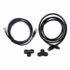 Installation kit for water purification systems. Contains components needed to connect and set up equipment into supply lines. Used in laboratory or industrial water treatment installations.