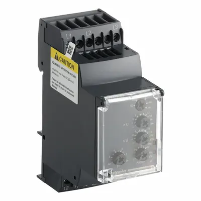 SCHNEIDER RM35TF30 Phase Monitor Relay, DIN-Rail Mounted, 5 A, 208-480V AC - DIN-Rail Mounted Relays