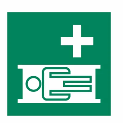 IMO (International Maritime Organization) Safety Sign: Polycarbonate - Square Stretcher Symbol Signs