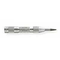 Automatic Center Punch: 1/8 in Tip Size, Round, 5/8 in Shank Dia, 5 in Overall Lg, 5/8 in Taper Lg (MPN 77)