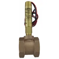 DWYER Liquid Flow Switch: Paddle, 1/2 in/1/4 in/2 in/3/8 in For Pipe Size, Brass, 1 1/4 in NPT, NPT (MPN V6EPB-B-S-4-B)