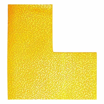 DURABLE Floor Marking L Shape: L, Solid, Yellow, No Legend, 3 15/16 in x 3 15/16 in - L-Shaped Floor Marking Tape