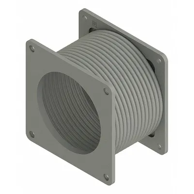 HOFFMAN Wireway Flexible Fitting, 4x4x4 in, Steel, F44WFF - Flexible Fittings for Dust-Tight Wireways