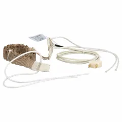Fiberglass heating tape for applying controlled heat to glass surfaces. Measures 4 ft long, 1 in wide, and 1/8 in thick. Maximum operating temperature of 482°C. Ungrounded with no backing. Requires a separate controller (not included). Suitable for freeze protection, viscosity control, or maintaining process temperatures.