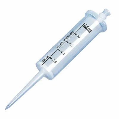 GLOBE SCIENTIFIC Dispenser Syringe Tip: Sterile, 1,250 ul Capacity, Bulk Bag, No Filter - Sterile Pipette Tips