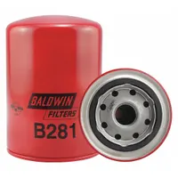 BALDWIN FILTERS Oil Filter: B281, M22-1.50 Thread Size, 5 3/8 in Overall Ht, 3 11/16 in Outside Dia