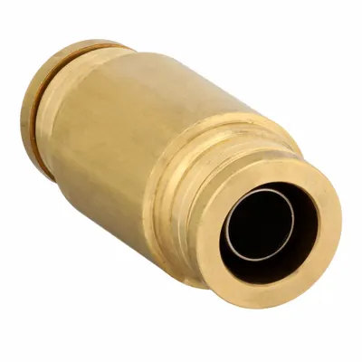 PARKER Push-Fit Union Fitting: 1/2 in OD x 1/2 in OD Fitting Size - Brass Air Brake Fittings