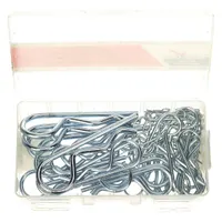 Pin Assortment,74 pcs,8 Sizes: Bridge, Inch, Stainless Steel, Ungraded, Zinc Plated, 74 Pieces (MPN WWG-DISP-BP074)