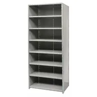 HALLOWELL Metal Shelving: Standalone, Medium-Duty, 36 in x 12 in, 84 in Overall Ht, 8 Shelves (MPN F4523-12HG)