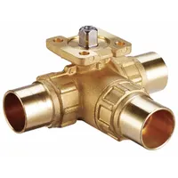 HVAC Control Ball Valve: 3-Way, 1 in Sweat, 18.7 CV Flow, 9.4 Bypass CV Flow, 200 psi Close-off (MPN VG1875CP)