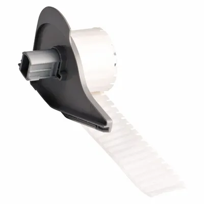 BRADY Pre-Cut Label Stock Roll: 3/16 in x 1 in, 1 in x 3/16 in, Polyester, White (Gloss) - Brady Precut Label Rolls