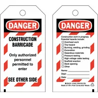 Tags: Black/Red/White, Cable Tie, 25 Tags, Construction, 25 PK (MPN 132423)