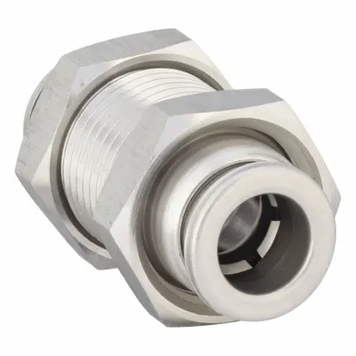 SMC KQG2E11-00 Stainless Steel Push-to-Connect Union Fitting - Stainless Steel Tube Fittings