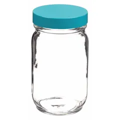 Safety Coated Wide Mouth Round Glass Lab Bottle, 960 mL, 70-400, Colorless, 94 mm Body Dia, Case of 12