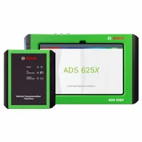 BOSCH OBD Scan Tool (MPN 3975) features a 10-inch LCD display, Wi-Fi capability, and USB ports. Includes a docking station. Used by automotive technicians to read and clear diagnostic trouble codes from vehicle systems, suitable for professional workshops and mobile diagnostics
