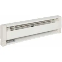 DAYTON Electric Baseboard Heater: Commercial Grade, 375W/500W, Thermostat Not Included, White