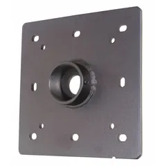Steel ceiling mount with powder-coated black finish. Fixed design supports flat-panel displays up to 250 lb. Suitable for ceiling installation in commercial or residential settings where a stable, space-saving mounting solution is required.