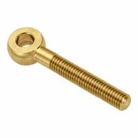 AMPG Fixed Rod End: Brass, Plain, 2 in Hole Center-to-End Lg, Right Hand, #10-32 Thread Size (MPN ZEB32-BR)