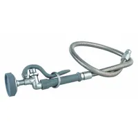 T&S BRASS Pre-Rinse Sprayer: Brass, Chrome, 49 1/8 in Overall Lg, 1/2" Connection Size, NPT (MPN B-0100)
