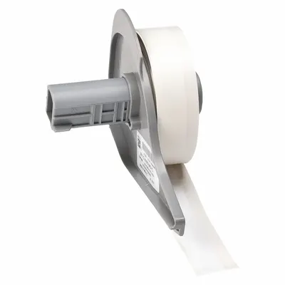 BRADY Continuous Label Stock: 1/2 in x 50 ft, Polyester, White (Gloss) - Brady Thermal Transfer Continuous Label Rolls
