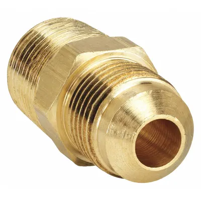 PARKER Flared Fitting Elbow: 1/2 in OD x 1/2 in Pipe Fitting Size, Flared/Threaded - Standard Brass 45-Degree Flare Tube Fittings