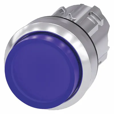 Siemens Mushroom Head Push Button: Red, 22 mm Mounting Size, Non-Metallic - Illuminated Mushroom-Head Push-Button Operators