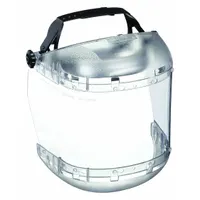 SELLSTROM Face Shield: Clear, Uncoated, Reusable, 19 in Visor Wd, 6 in Visor Ht, Polycarbonate (MPN S38410)