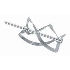 This overhead stirrer impeller from IKA features a 3/8-inch shaft diameter, 21 3/4-inch shaft length, and 4-inch blade diameter. It is designed for mixing and blending fluids in laboratory and industrial processes, providing efficient agitation in chemical, pharmaceutical, and research applications.