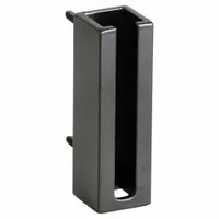 This wall-mountable receiver is the heavy-duty receiving end for retractable belt barriers. It features a black finish and a 3 1/2 in overall height. Used in industrial and commercial settings for crowd control, aisle management, or safety delineation
