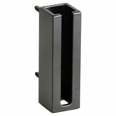 RETRACTA-BELT HDRE Wall Mount Receiver, Black, 3 1/2 in Overall Height - Mountable Receivers for Retractable Belt Barriers