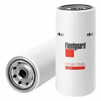 Spin-on fuel filter with overall length 12 3/16 in, outside diameter 5 3/8 in, and inside diameter 3 15/16 in. Designed for use in diesel fuel systems to remove contaminants and protect injectors and engine components in heavy-duty applications
