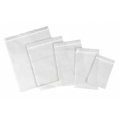HCS Reclosable Bag: 2 mil Thick, 6 in Wd, 9 in Lg, Hang Hole Not Included, Flat Pack - Single-Zip Reclosable Poly Bags