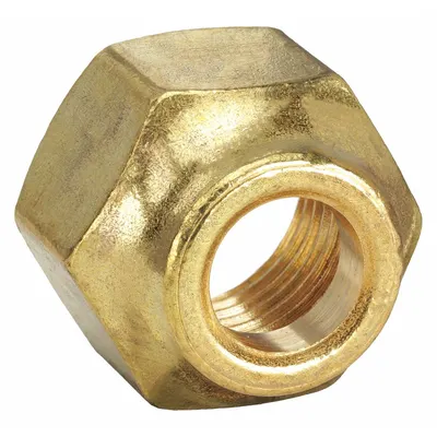 PARKER Flared Fitting Nut: 5/8 in OD Fitting Size, Flared, Brass - Standard Brass 45-Degree Flare Tube Fittings