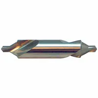 KEO Center Drill: Bell Type, #15, 60°, 2 3/4 in Overall Lg, LH, AlTiN Coated High Speed Steel (MPN 906-001-861)