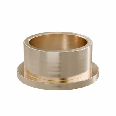 OILITE Flanged Sleeve Bearing: Bronze, SAE 841, 32 mm Bore, 38 mm OD, 20 mm Lg - Lubricated General Purpose Metallic Flanged Sleeve Bearings
