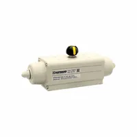 Spring-return pneumatic valve actuator with epoxy-coated aluminum housing, delivering 133 in-lb torque at 80 psi. Features ISO mount type F03/F05 and includes 2 springs. Suitable for automated on/off or modulating control of quarter-turn valves in industrial fluid handling and water treatment applications