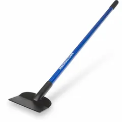 This floor scraper features a stiff, bent steel blade for effective removal of tile, vinyl, carpet, and adhesive from concrete or wood subfloors. The fiberglass handle with rubber grip provides leverage and comfort during heavy-duty scraping tasks in construction and renovation.