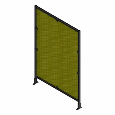 FAZTEK T-Slot Framing System Panel: Stand-Alone, Black, 84 in H x 12 in W x 5 1/2 in D - Wire Mesh Panel Starter Kits