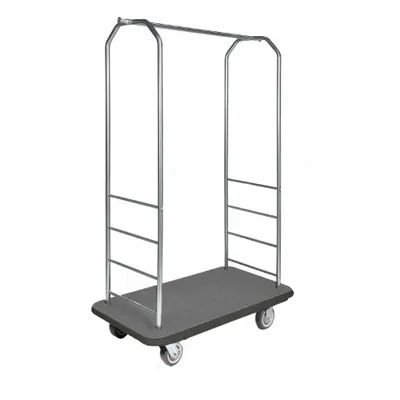 CSL Bellman Cart: 1 in Frame Dia, 43 in Overall Lg, 23 in Overall Dp, 72 1/2 in Overall Ht - Easy-Mover Bellman Carts