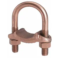 Grounding Connector: Copper, 2 in Pipe/2 in to 2 3/8 in Rod, Up to 1 in Braid Grounding Wire Size (MPN GG181)