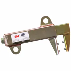 Steel clamp-on anchor designed for use with pole hoist systems. Provides a secure attachment point for fall protection in confined space applications. Gold-colored finish. Accessory type: Clamp-On Anchor.